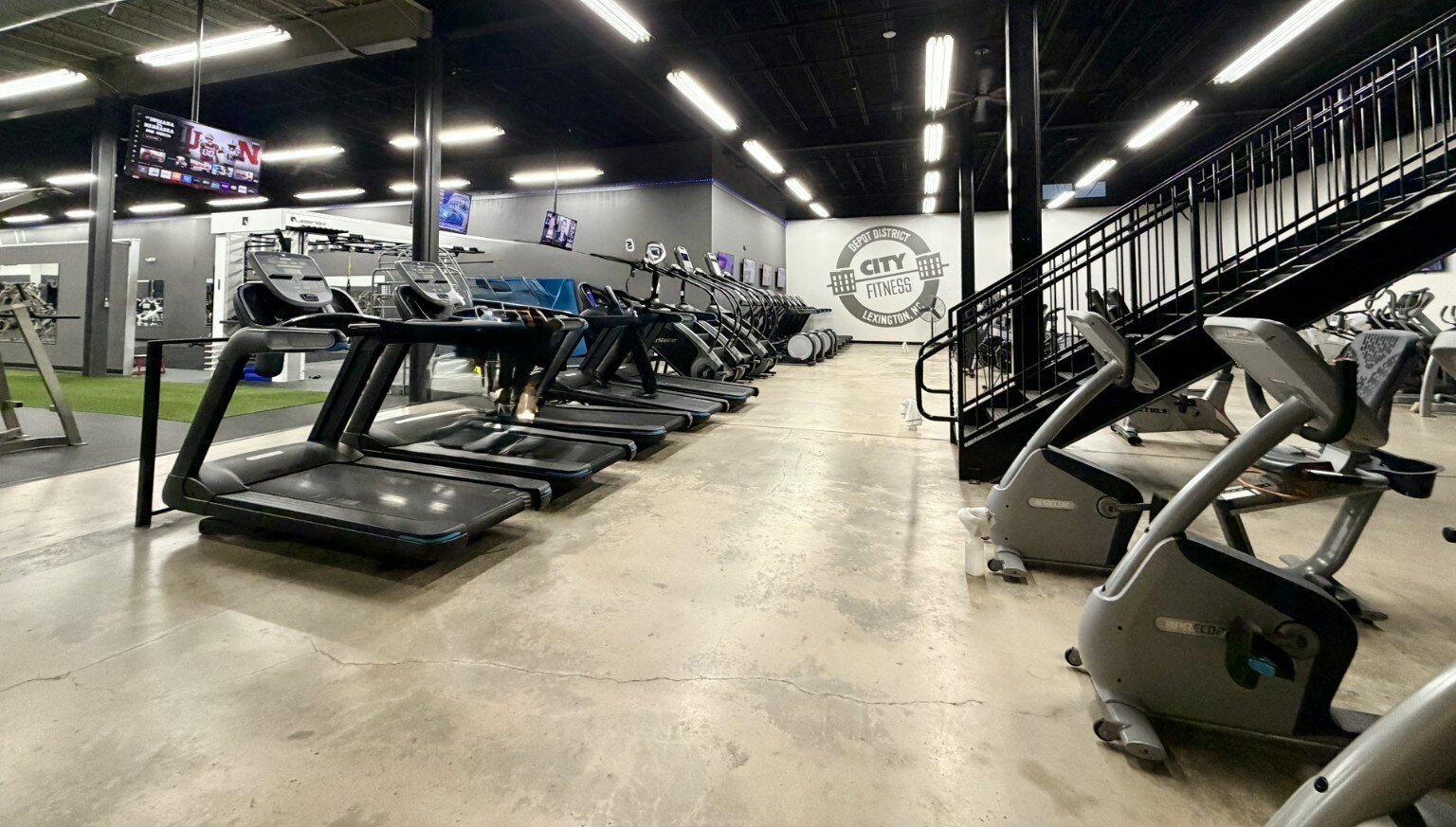 Strength and cardio floor at City Fitness in Lexington, NC