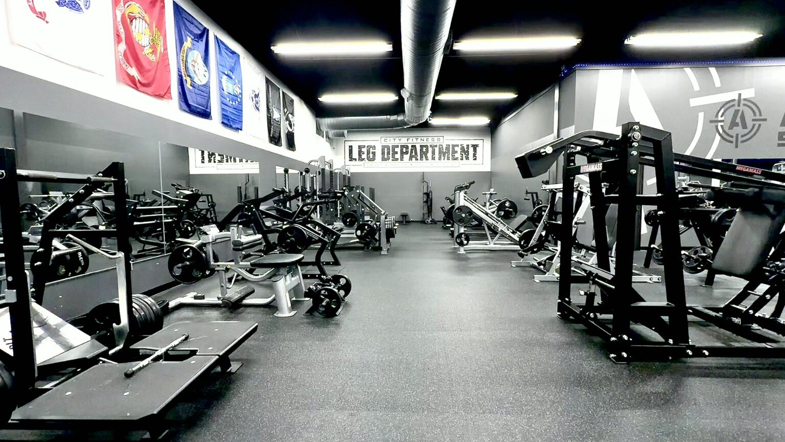 Plate-loaded strength equipment at City Fitness